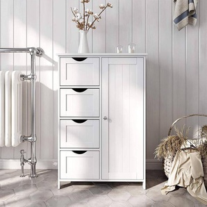 Unterschrank 55 cm 55 x 81 x 30cm Weiß/Weiß