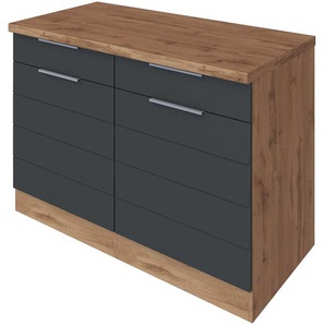 Unterschrank Florenz I 120cm Grau/Matt Grau