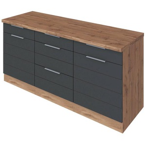 Unterschrank Florenz II 180cm Grau/Matt Grau