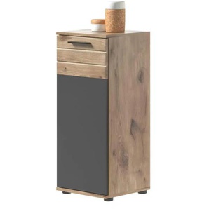 Unterschrank - grau - Materialmix - 37 cm - 87 cm | Möbel Kraft