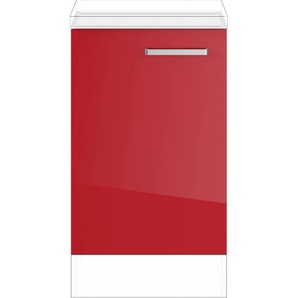 Unterschrank IMPULS KÜCHEN Schränke Gr. B/H/T: 50 cm x 72,3 cm x 57,9 cm, Rot Hochglanz-links, 1 St., rot (rot hochglanz) Unterschränke