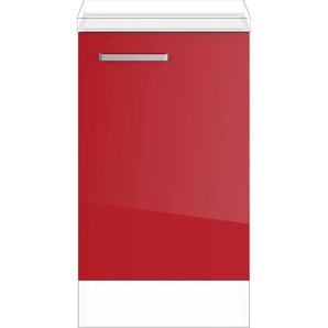 Unterschrank IMPULS KÜCHEN Schränke Gr. B/H/T: 50 cm x 72,3 cm x 57,9 cm, Rot Hochglanz-rechts, 1 St., rot (rot hochglanz) Unterschränke