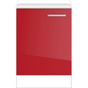 Unterschrank IMPULS KÜCHEN Schränke Gr. B/H/T: 60 cm x 72,3 cm x 57,9 cm, Rot Hochglanz-links, 1 St., rot (rot hochglanz) Unterschränke