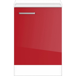 Unterschrank IMPULS KÜCHEN Schränke Gr. B/H/T: 60 cm x 72,3 cm x 57,9 cm, Rot Hochglanz-rechts, 1 St., rot (rot hochglanz) Unterschränke