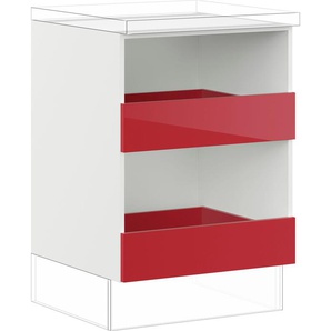 Unterschrank IMPULS KÜCHEN Schränke Gr. B/H/T: 60 cm x 72,3 cm x 57,9 cm, Rot Hochglanz, rot (rot hochglanz) Unterschränke
