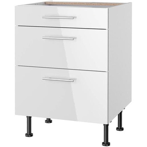 Unterschrank IV 60cm Weiß/Hochglanz Weiß