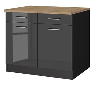 Unterschrank Mailand I 100cm Grau/Graphit
