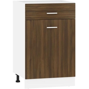 Unterschrank mit Schublade Braun Eiche-Optik 50x46x81,5 cm Vidaxl 905711