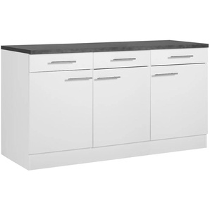 Unterschrank OPTIFIT Mini, weiß, B:150cm H:84,8cm T:60cm, Schränke, 150 cm Breite