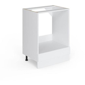 Unterschrank R-Line, Weiß Hochglanz, 60 cm mit Großnische, ohne Arbeitsplatte Vicco