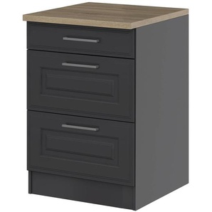 Unterschrank Rom II 50 x 85 x 60cm Grau/Grau
