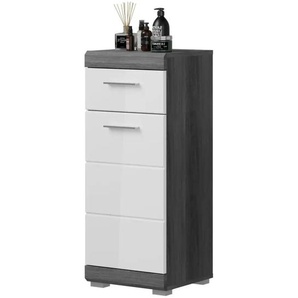 Unterschrank SCHLOONSEE  Breite 37cm  1 Tür  1 Schubkasten  2 Fächer  MDF-Front in verschiedenen Farben erhältlich  Badmöbel  Badschrank  Kommode  Bad  Schloonsee ¦ weiß ¦ Maße (cm): B: 37 H: 88