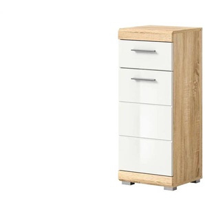 Unterschrank - weiß - Materialmix - 37 cm - 88 cm | Möbel Kraft