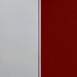 Unterschrank WIHO KÜCHEN Kiel Schränke Gr. B/H/T: 50 cm x 85 cm x 60 cm, rot (front: burgund, korpus: steel grey, arbeitsplatte: marmor dekor beige) Unterschränke 50 cm breit, Tiefe 60 cm, mit 2 großen Auszügen und 1 Schublade