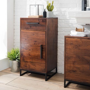 Unterschrank 40 x 80 x 35cm Braun/Akazie Braun