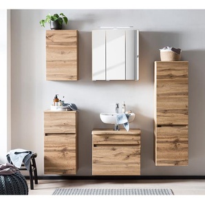 Unterschrank 40 x 79 x 35cm Braun/Wotaneiche Dekor