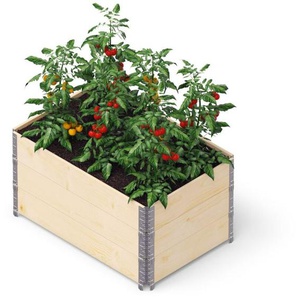Upyard - Kronus 3er-Set Palettenrahmen Hochbeet 80x60x60 cm stapelbar Aufsatzrahmen