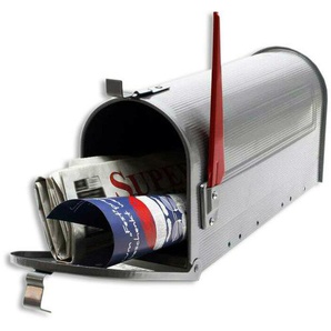 US Mailbox Amerikanischer Briefkasten Postkasten BOX Wandbriefkasten Kult SILBER