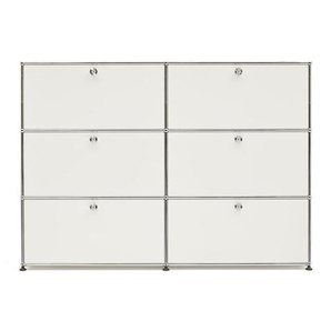 USM Highboard reinweiss weiß, Designer Prof. Fritz Haller, 109x153x38 cm