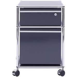 USM Rollcontainer anthrazitgrau, Designer Prof. Fritz Haller, 61x42x53 cm