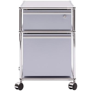 USM Rollcontainer mattsilber, Designer Prof. Fritz Haller, 61x42x53 cm
