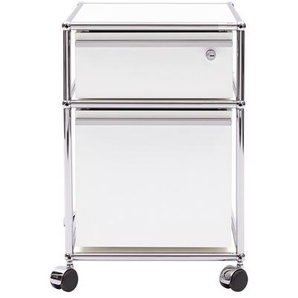 USM Rollcontainer reinweiss weiß, Designer Prof. Fritz Haller, 61x42x53 cm