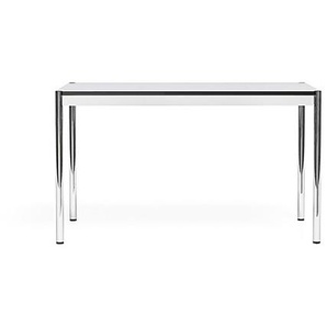 USM Schreibtisch perlgrau, Designer Prof. Fritz Haller, 74x125x50 cm