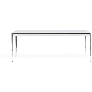 USM Schreibtisch perlgrau, Designer Prof. Fritz Haller, 74x200x100 cm