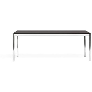 USM Schreibtisch Eiche schwarz furniert braun, Designer Prof. Fritz Haller, 74x200x100 cm