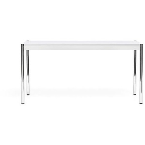 USM Schreibtisch MDF weiß pulverbeschichtet, Designer Prof. Fritz Haller, 74x150x75 cm