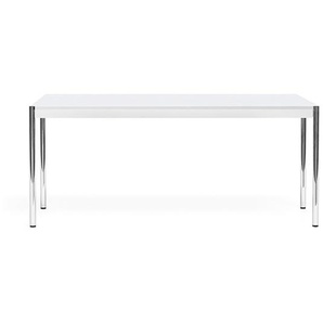 USM Schreibtisch MDF weiß pulverbeschichtet, Designer Prof. Fritz Haller, 74x175x100 cm
