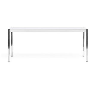 USM Schreibtisch MDF weiß pulverbeschichtet, Designer Prof. Fritz Haller, 74x175x75 cm