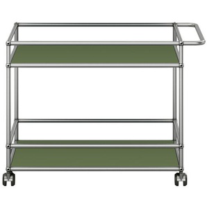 USM Servierwagen Gestell verchromt silber, Designer Prof. Fritz Haller, 67.5x75x50 cm