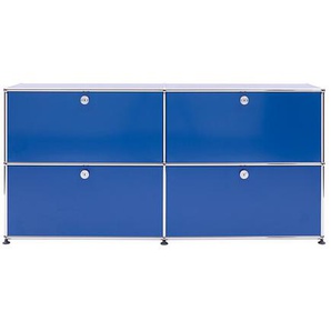 USM Sideboard enzianblau, Designer Prof. Fritz Haller, 74x153x38 cm