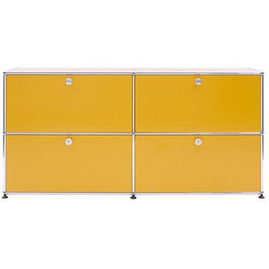 USM Sideboard goldgelb, Designer Prof. Fritz Haller, 74x153x38 cm