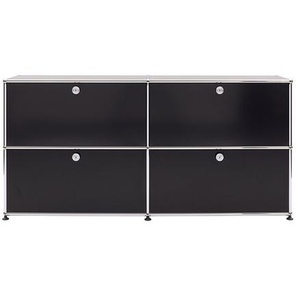 USM Sideboard graphitschwarz, Designer Prof. Fritz Haller, 74x153x38 cm