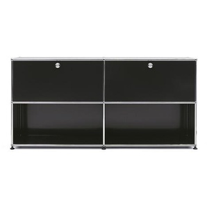 USM Sideboard graphitschwarz, Designer Prof. Fritz Haller, 74x153x38 cm