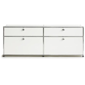 USM Sideboard reinweiss weiß, Designer Prof. Fritz Haller, 56.5x153x38 cm
