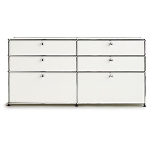 USM Sideboard reinweiss weiß, Designer Prof. Fritz Haller, 74x153x38 cm