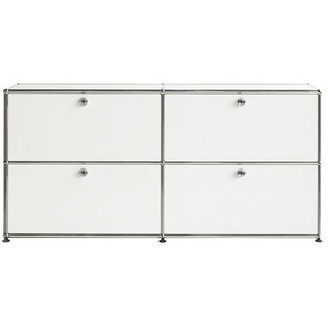 USM Sideboard reinweiss weiß, Designer Prof. Fritz Haller, 74x153x38 cm