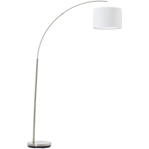 Bogenleuchte Clarie, Silber, Textil, 180 cm, Fußschalter, Lampen & Leuchten, Innenbeleuchtung, Stehlampen, Bogenlampen