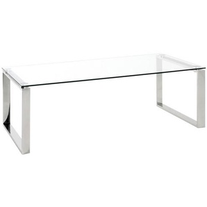 Couchtisch, Edelstahl, Metall, Glas, rechteckig, Kufe, 60x40 cm, Wohnzimmer, Wohnzimmertische, Couchtische