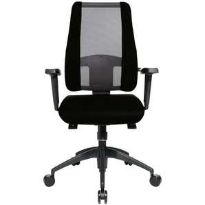 Drehstuhl , Schwarz , Kunststoff, Textil , Drehkreuz , 48x103-118x42 cm , Made in Germany , Stoffauswahl , Arbeitszimmer, Bürostühle, Drehstühle