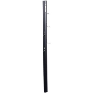 Garderobenpaneel, Schwarz, Chrom, Metall, 8x185x4 cm, Aufhängemöglichkeit, Garderobe, Garderobenpaneele