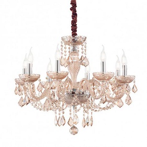 Hängeleuchte Rose , Bernstein , Metall, Glas , 71-176 cm , höhenverstellbar , Lampen & Leuchten, Innenbeleuchtung, Hängelampen, Esstischlampen