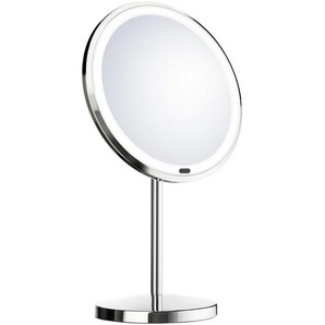 Kosmetikspiegel , Chrom , Kunststoff, Glas , rund , 33 cm , feuchtraumgeeignet , Schlafzimmer, Spiegel, Schmink- & Kosmetikspiegel