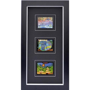 Kunstdruck Wellenlänge, DER Blaue Mond, Mehrfarbig, Holzwerkstoff, 45x82.5 cm, gerahmt, Bilder, Gerahmte Bilder