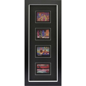 Kunstdruck Architektur 3, Mehrfarbig, Papier, länglich, 45x103.5 cm, gerahmt, Bilder, Gerahmte Bilder