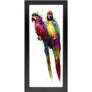 Kunstdruck Tropical Colors , Mehrfarbig , Papier , rechteckig , 60x110 cm , Made in Germany , gerahmt , Bilder, Gerahmte Bilder