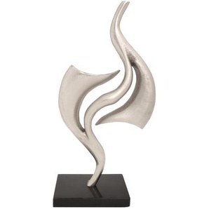Skulptur , Schwarz, Silber , Metall, Stein , 23x48x13 cm , Dekoration, Skulpturen & Dekoobjekte, Skulpturen